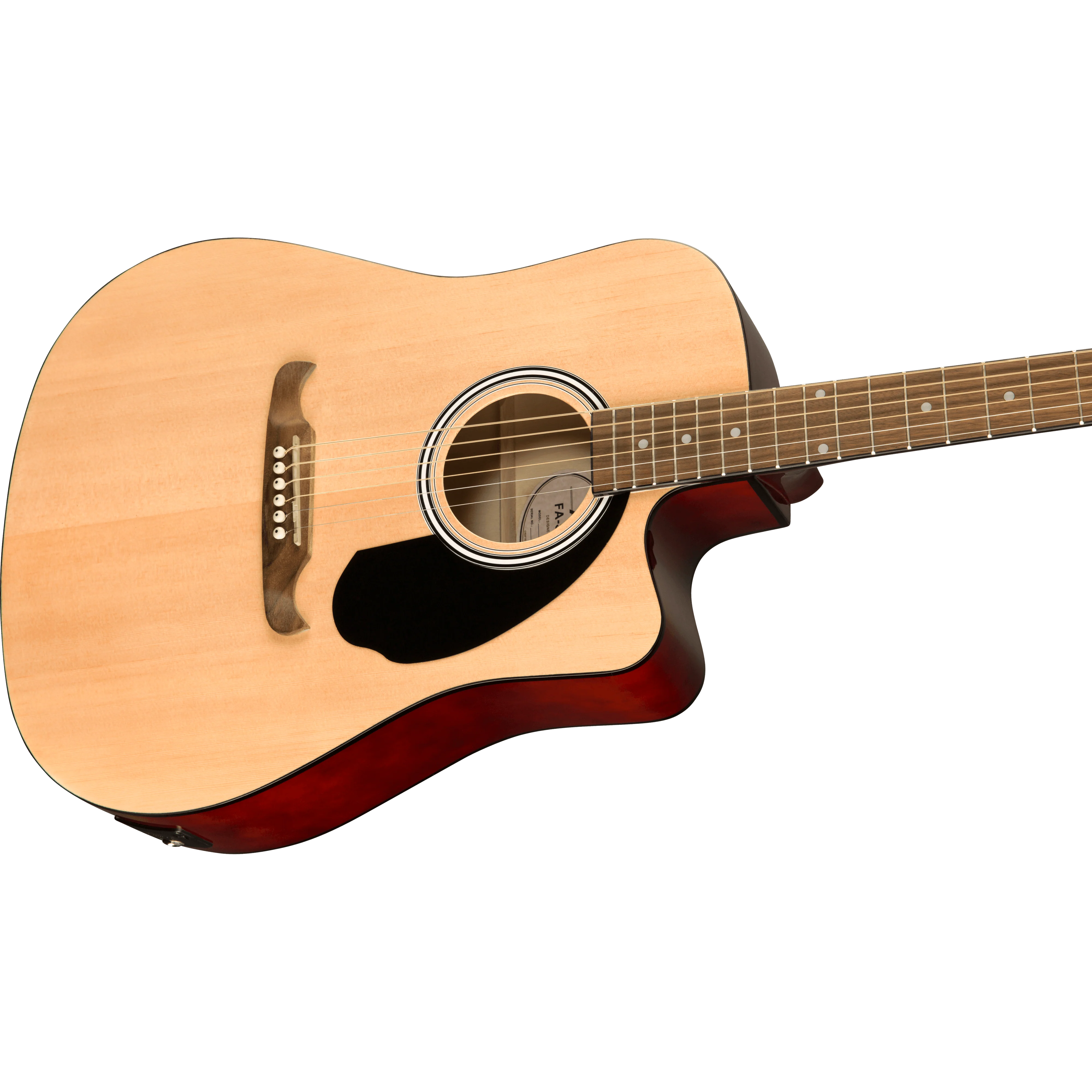 Fender 097-1113-221 FA-125CE Acoustic/Electric Guitar, Dreadnought, Natural - Image 3