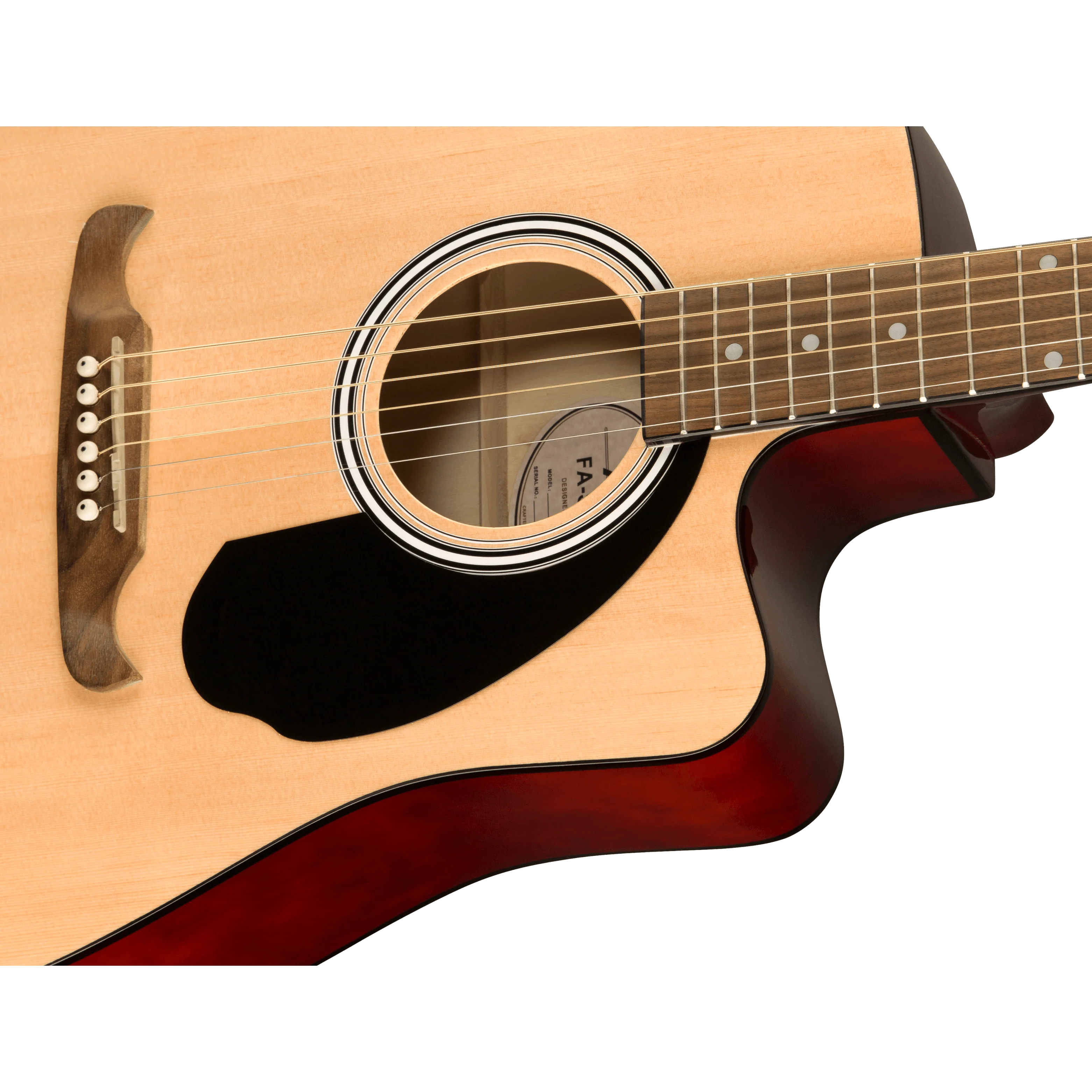 Fender 097-1113-221 FA-125CE Acoustic/Electric Guitar, Dreadnought, Natural - Image 6