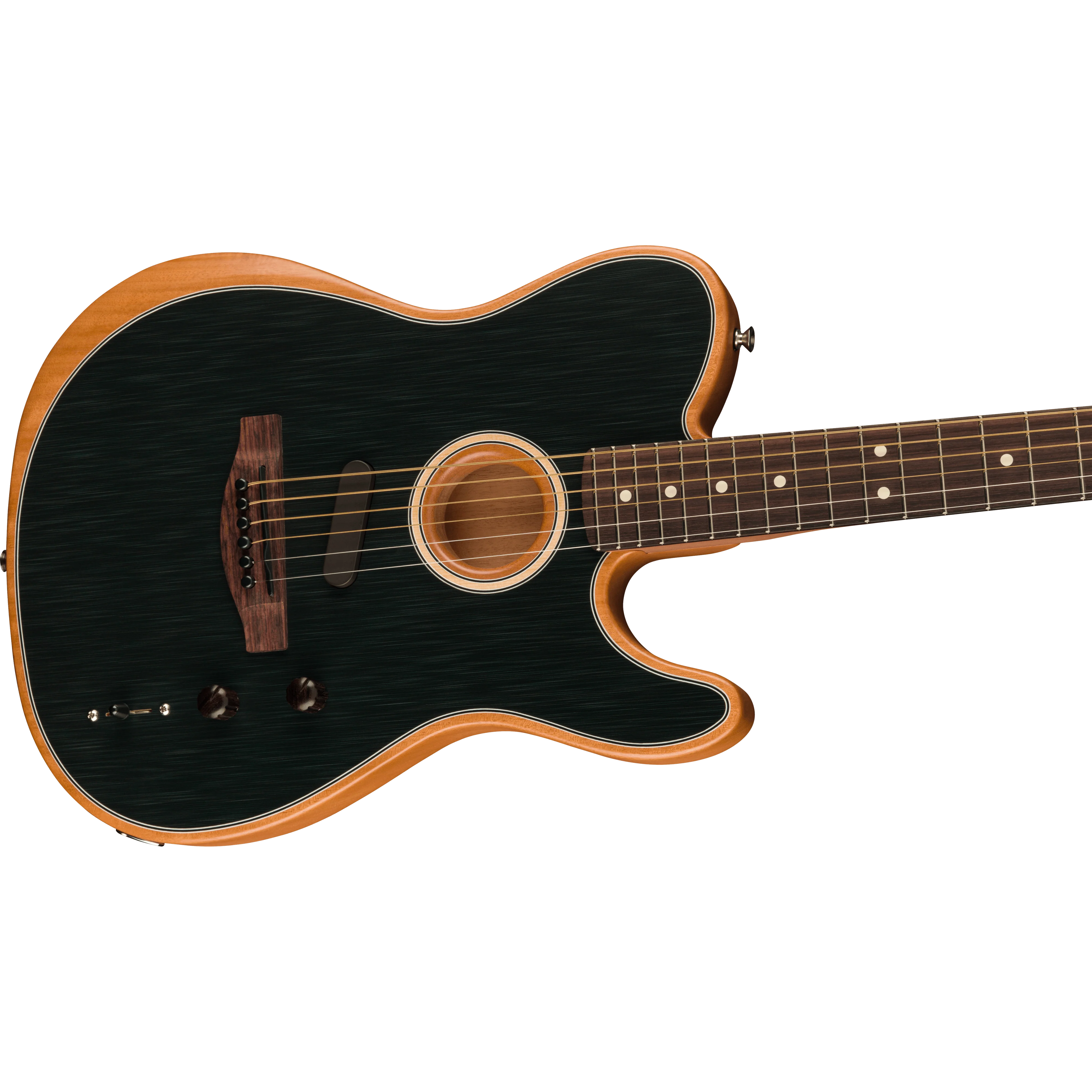 Fender 097-2213-239 Acoustasonic Player Tele, Brushed Black - Image 3