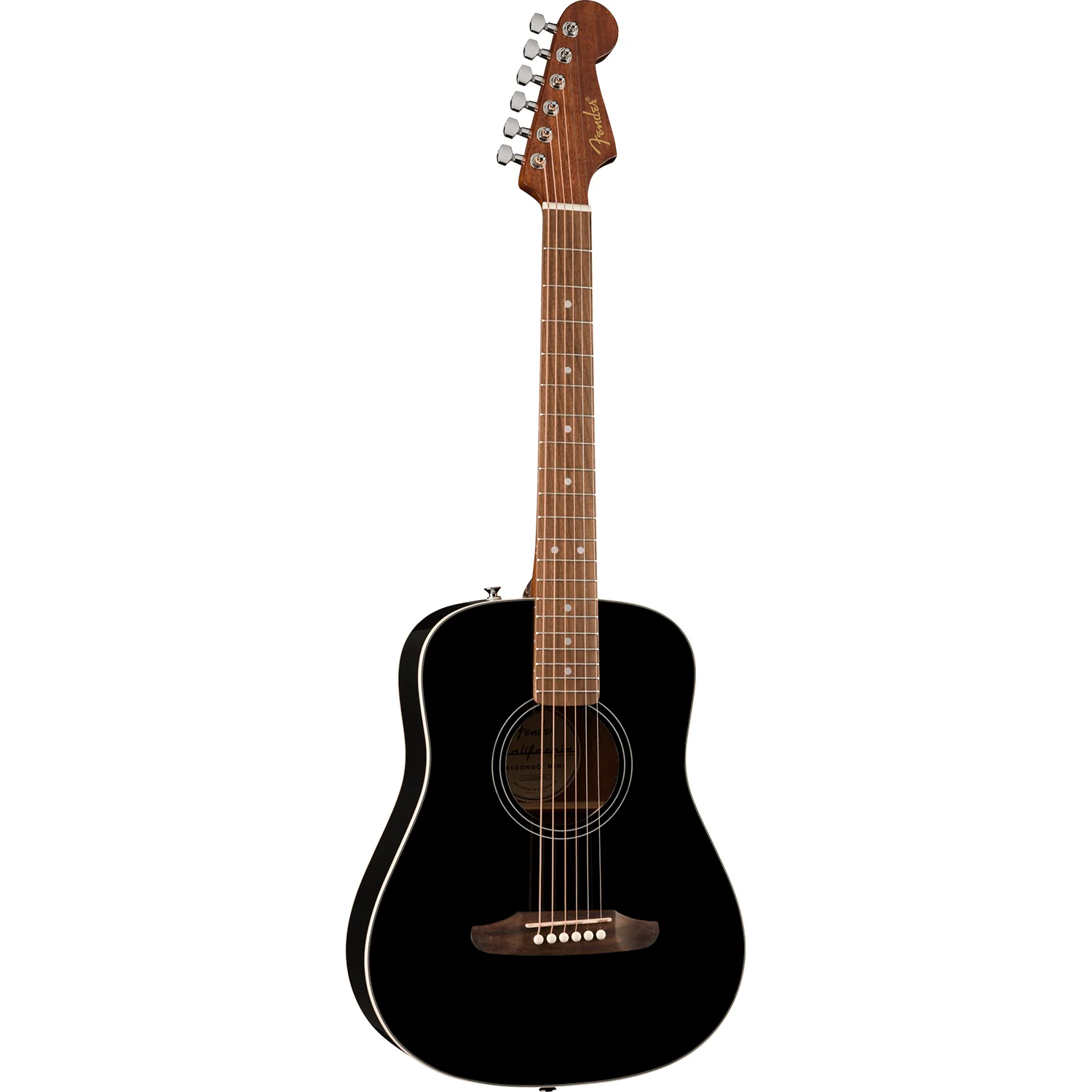Fender 097-4101-106 Redondo Mini Acoustic Guitar, Spruce Top, Black - Image 3