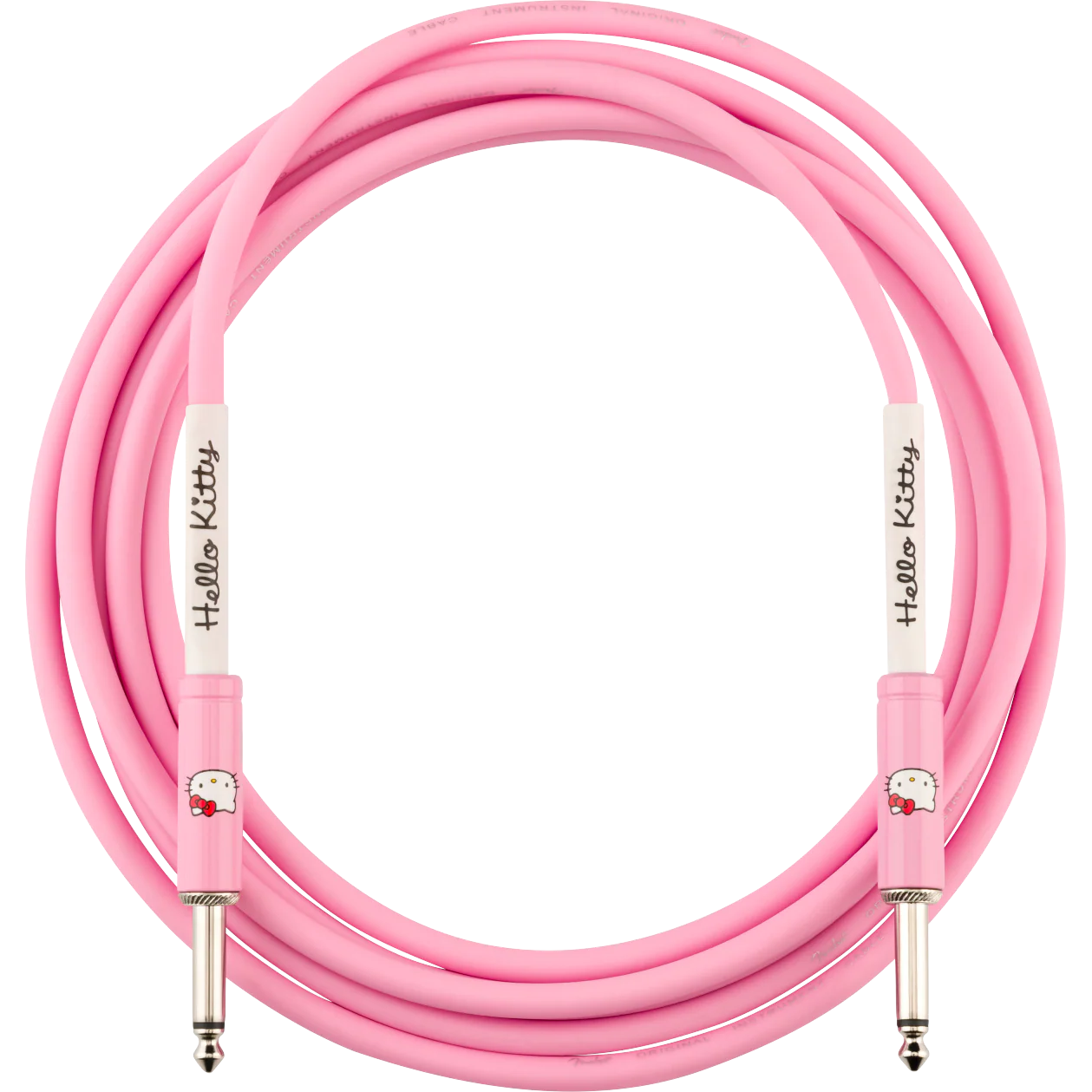 Fender 099-0510-156 10' Instrument Cable, Fender x Hello Kitty, Pink - Image 3