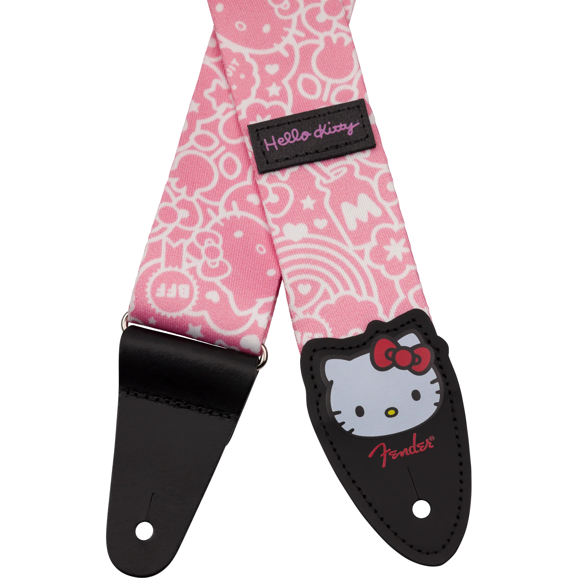 Fender 099-0637-256 2" Poly Strap, Fender x Hello Kitty, Pink - Image 2