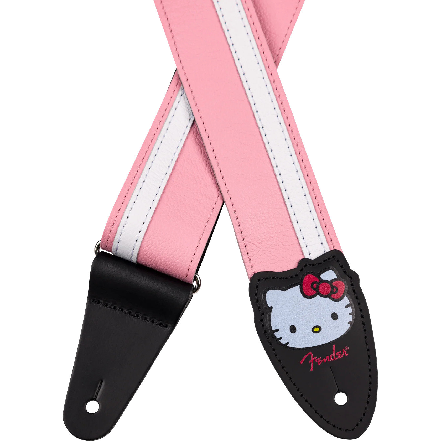 Fender 099-0650-156 2" Leather Strap, Fender x Hello Kitty, Pink - Image 2