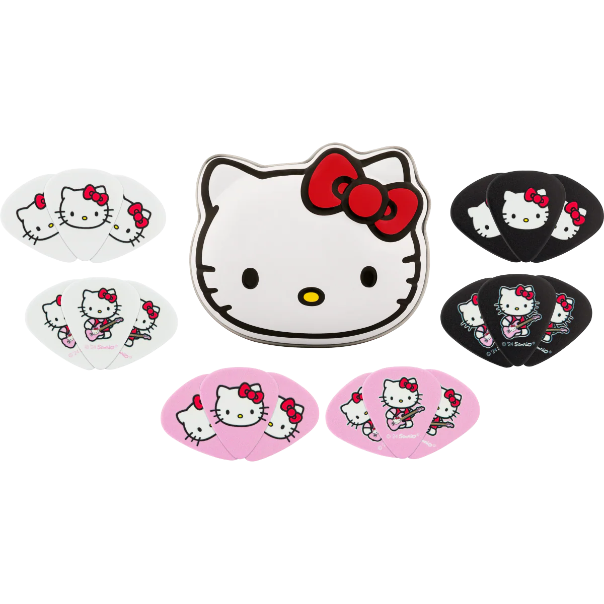 Fender 198-0351-056 Pick Pack Tin, Fender x Hello Kitty, 18 Piece