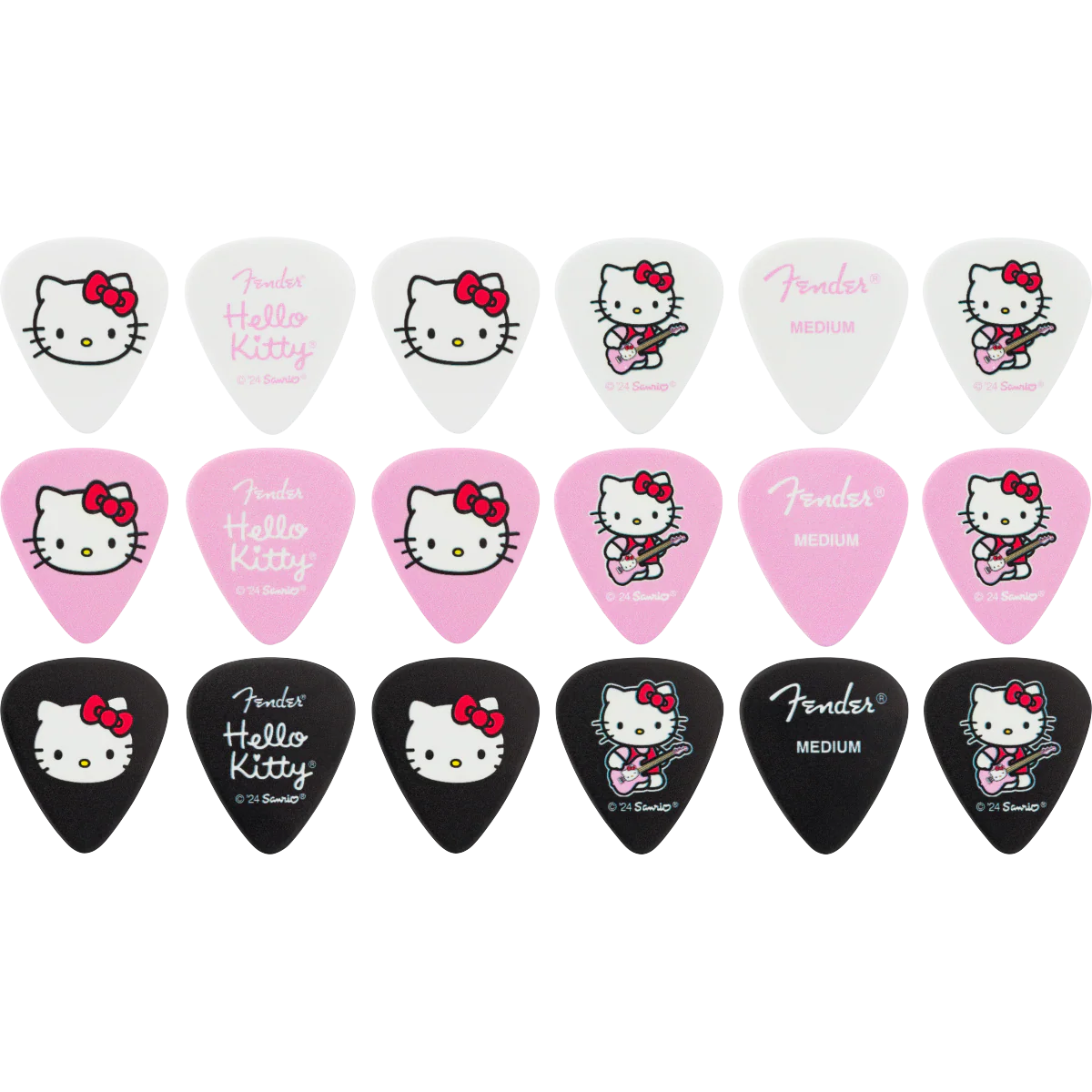 Fender 198-0351-056 Pick Pack Tin, Fender x Hello Kitty, 18 Piece - Image 2