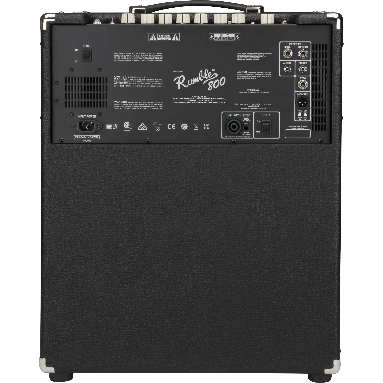 Fender 237-2100-000 Rumble 800 Combo Bass Amp - Image 2