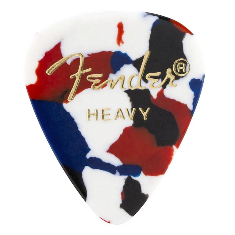 Fender 351 Shape Classic Celluloid Picks Heavy - Confetti, 6-pack