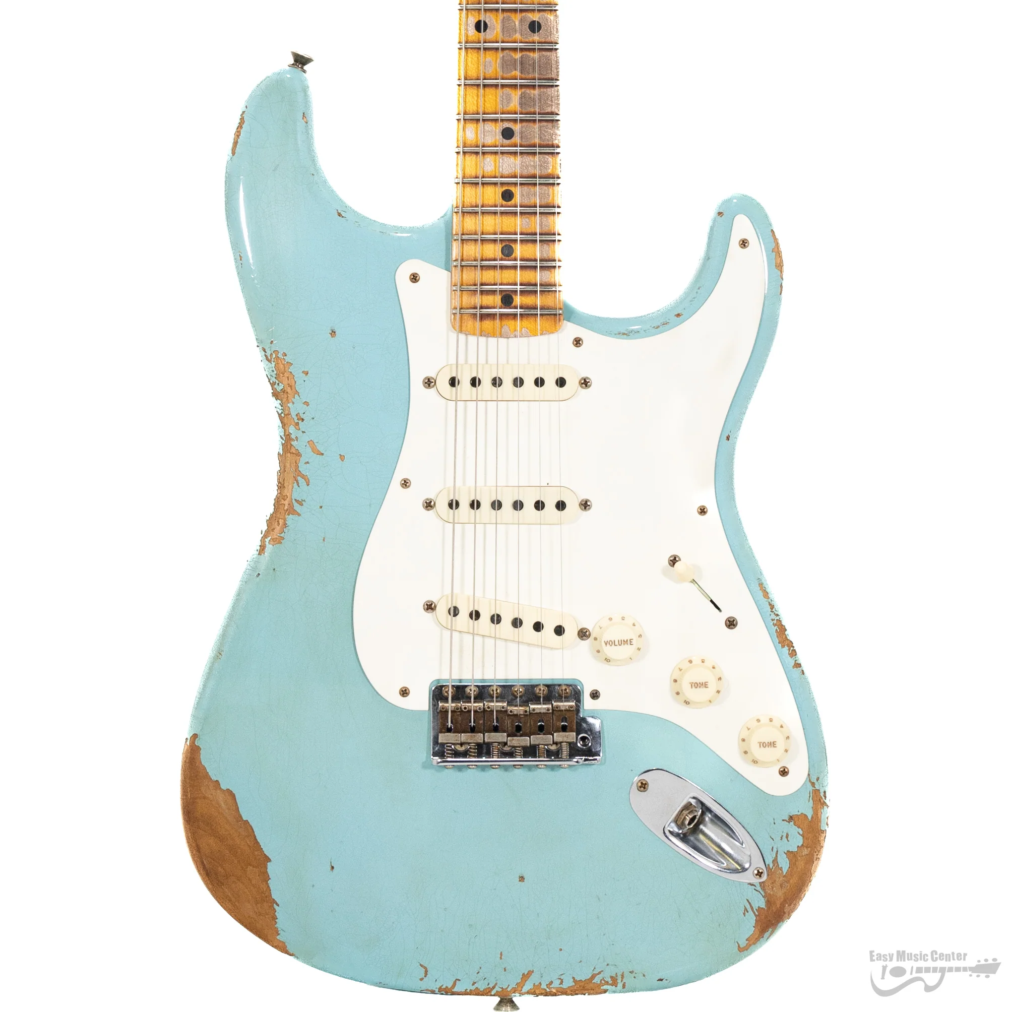 Fender 923-5001-609 Custom Shop (#CZ565109), 1956 LTD Strat, Heavy Relic, Aged Daphne Blue - Image 2
