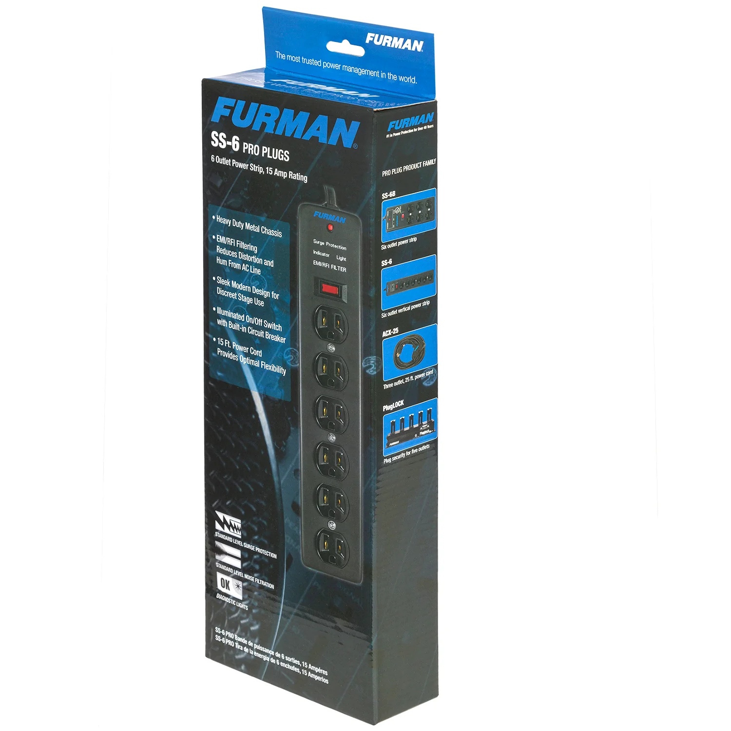 Furman SS-6 AC Surge Strip 6 Outlet - Image 5