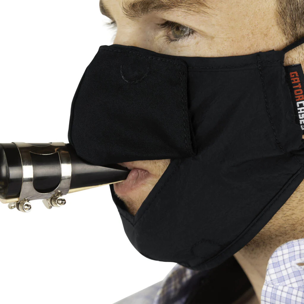 Gator GBOM-MEDIUMBK Dual-Layer Wind Instrument Face Mask, Medium - Image 6