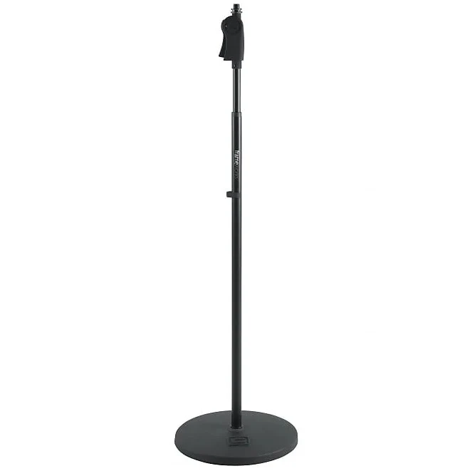 Gator GFW-MIC-1201 Round Base Mic Stand Deluxe One-Handed Clutch, 12" Base