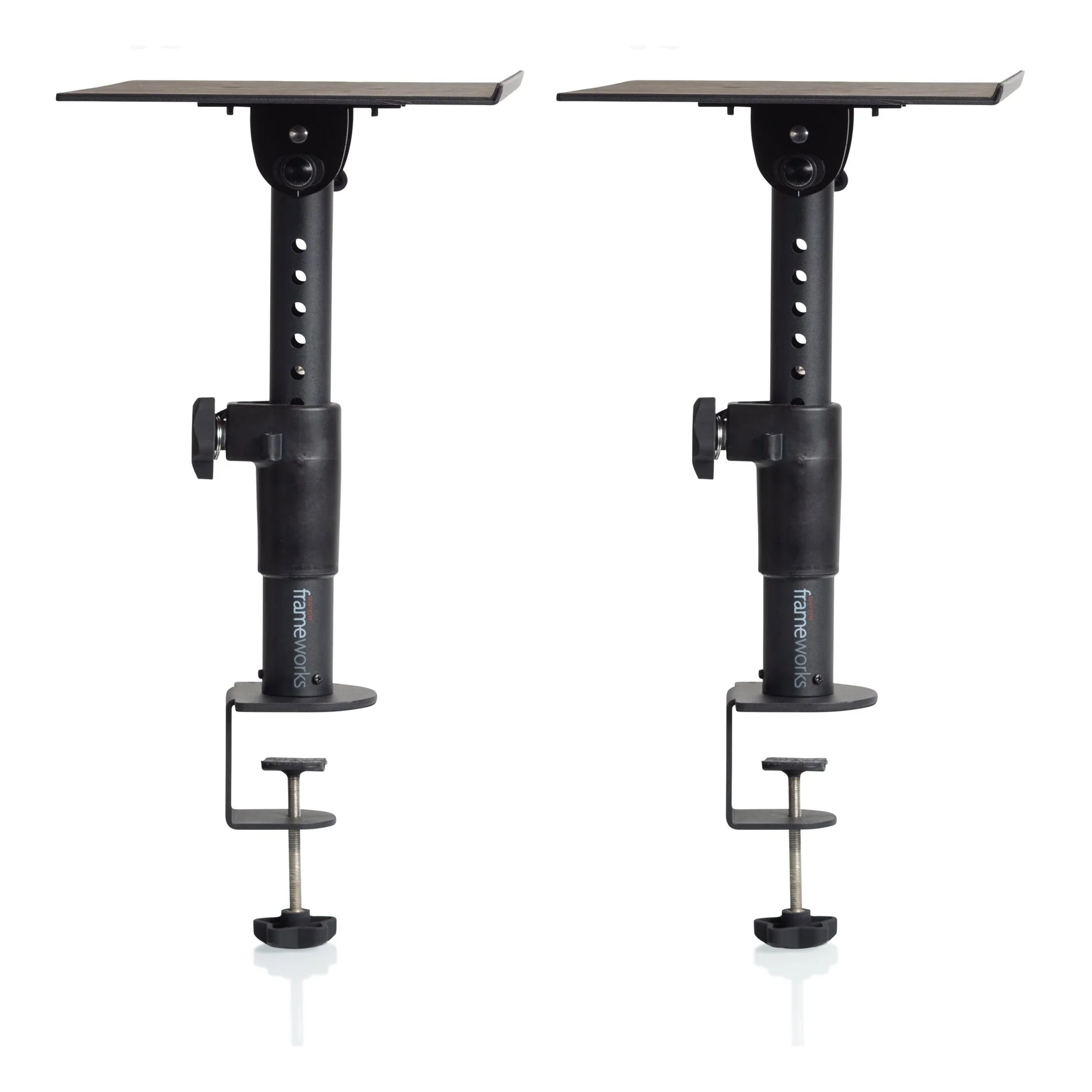 Gator GFWSPKSTMNDSKCM Desk-Clamp Studio Monitor Stand - Adjustable Height - Image 4