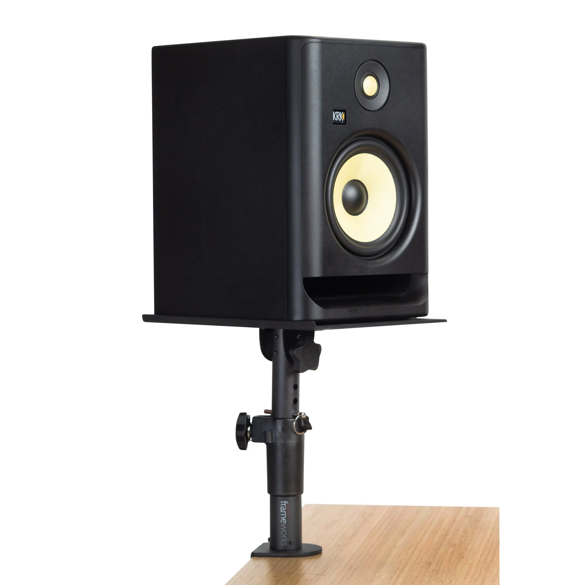 Gator GFWSPKSTMNDSKCM Desk-Clamp Studio Monitor Stand - Adjustable Height - Image 6