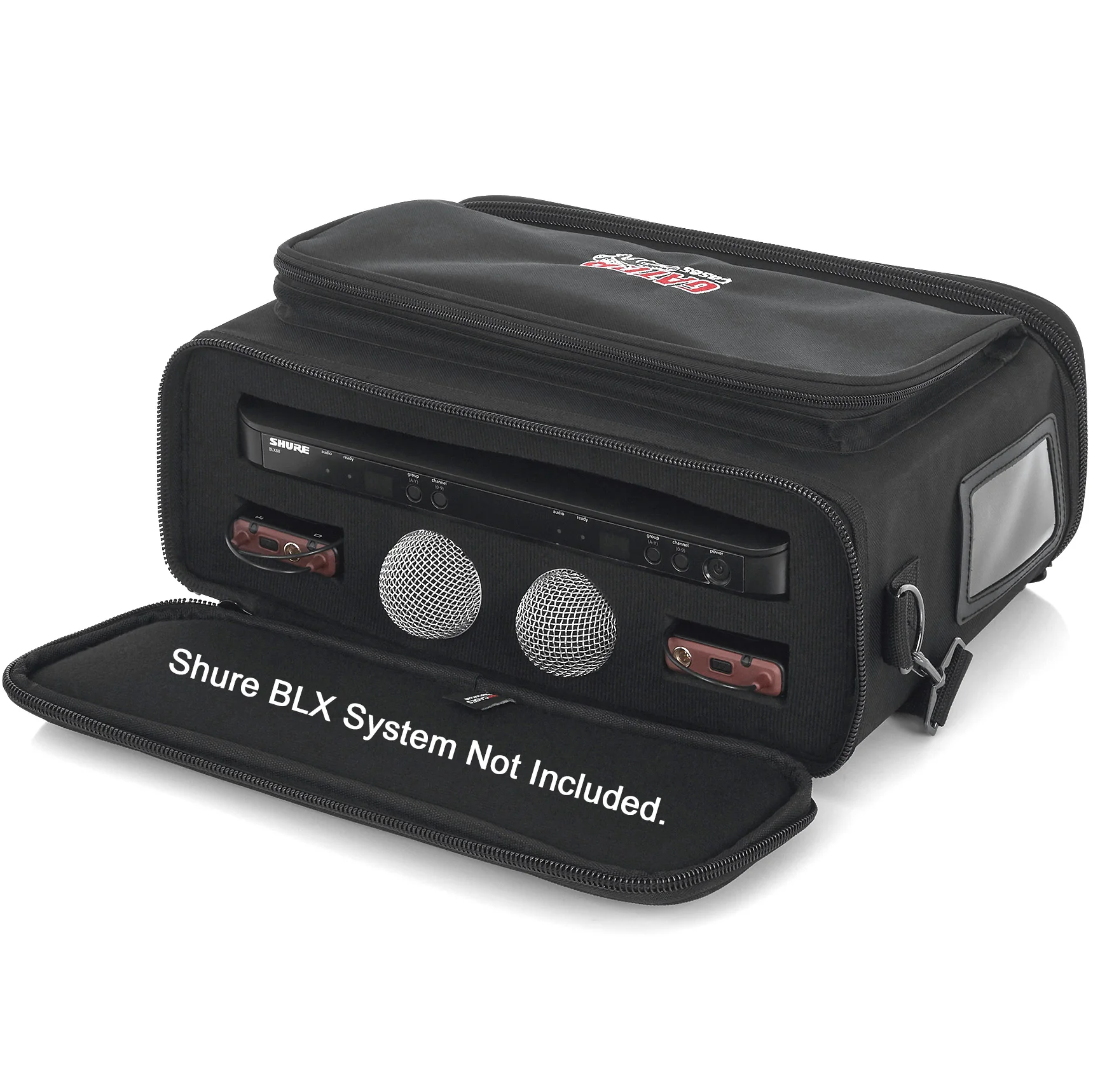 Gator GM-DUALW Carry Bag for Shure BLX Style Wireless Systems for Two Microphones and Two Bodypacks - Image 5