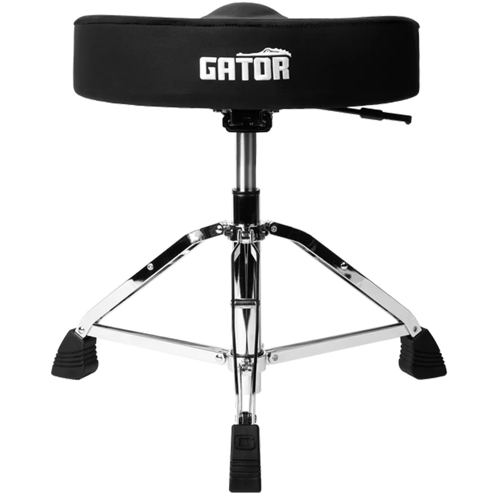 Gator GP-DTH-ASD-BK Drum Throne, Air Glide Saddle Seat w/ Pneumatic Height Adjustment, Black - Image 2