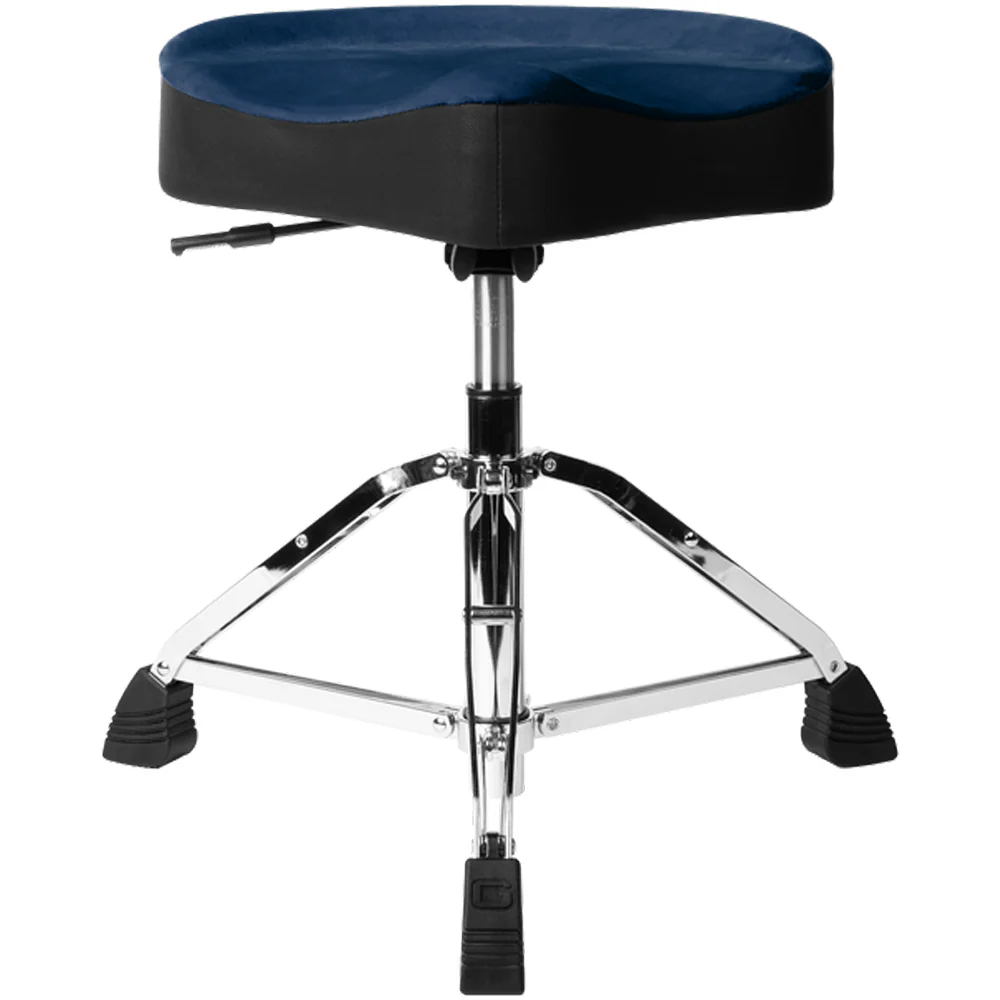 Gator GP-DTH-ASD-BL Drum Throne, Air Glide Saddle Seat w/ Pneumatic Height Adjustment, Blue
