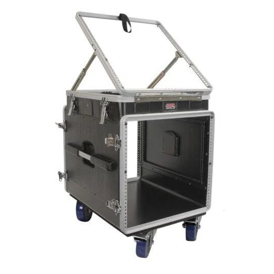 Gator GRC-12X10-PU Pop-Up Console Rack; 12U Top; 10U Bottom; w/ Casters45 - Image 5