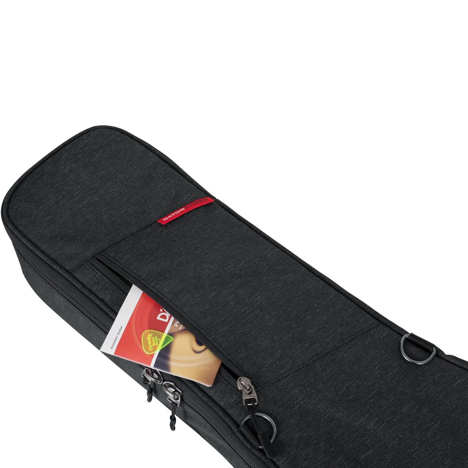 Gator GT-ACOUSTIC-BLK Transit Acoustic Guitar Bag, Charcoal - Image 6