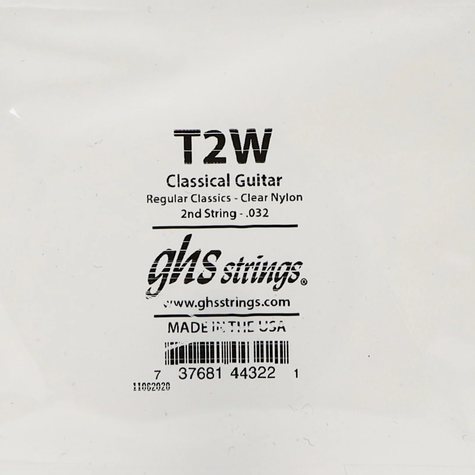 GHS T2W 2nd Single Clear Nylon Classical String .032