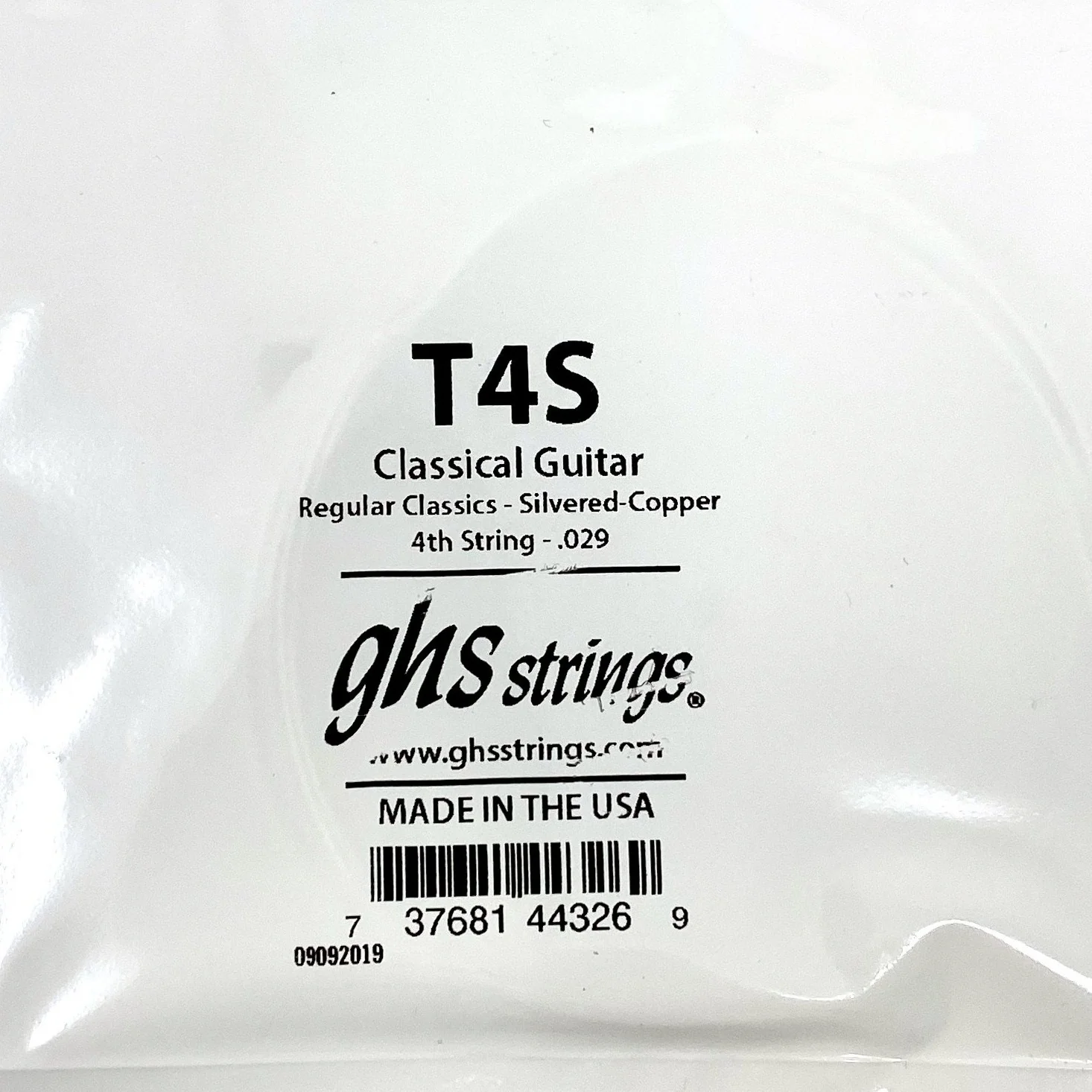 GHS T4S 4th Single Silvered-Copper Classical String .029, Tenor LOW G
