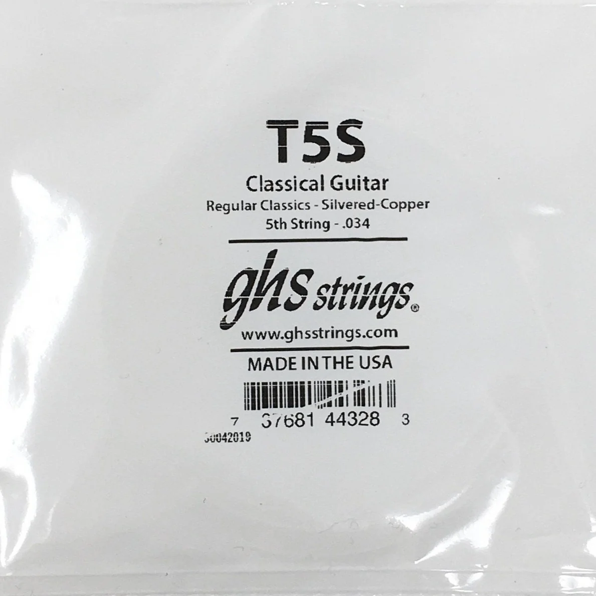 Ghs T5S 5th Classical 5th Single Silvered-Copper, .034, Tenor LOW A
