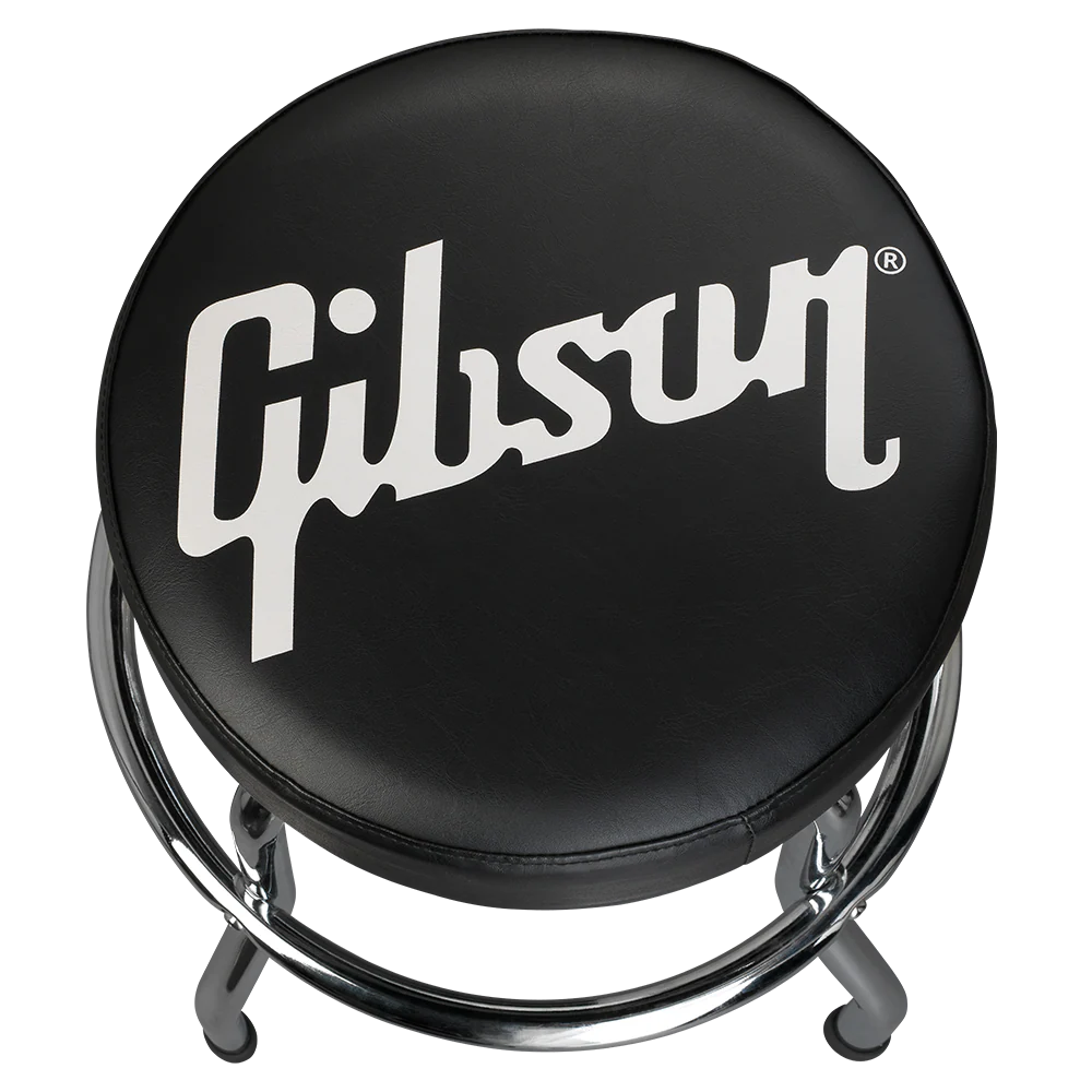 Gibson GA-STOOL2 Premium Playing Stool, Standard Logo, Short - Chrome - Image 2