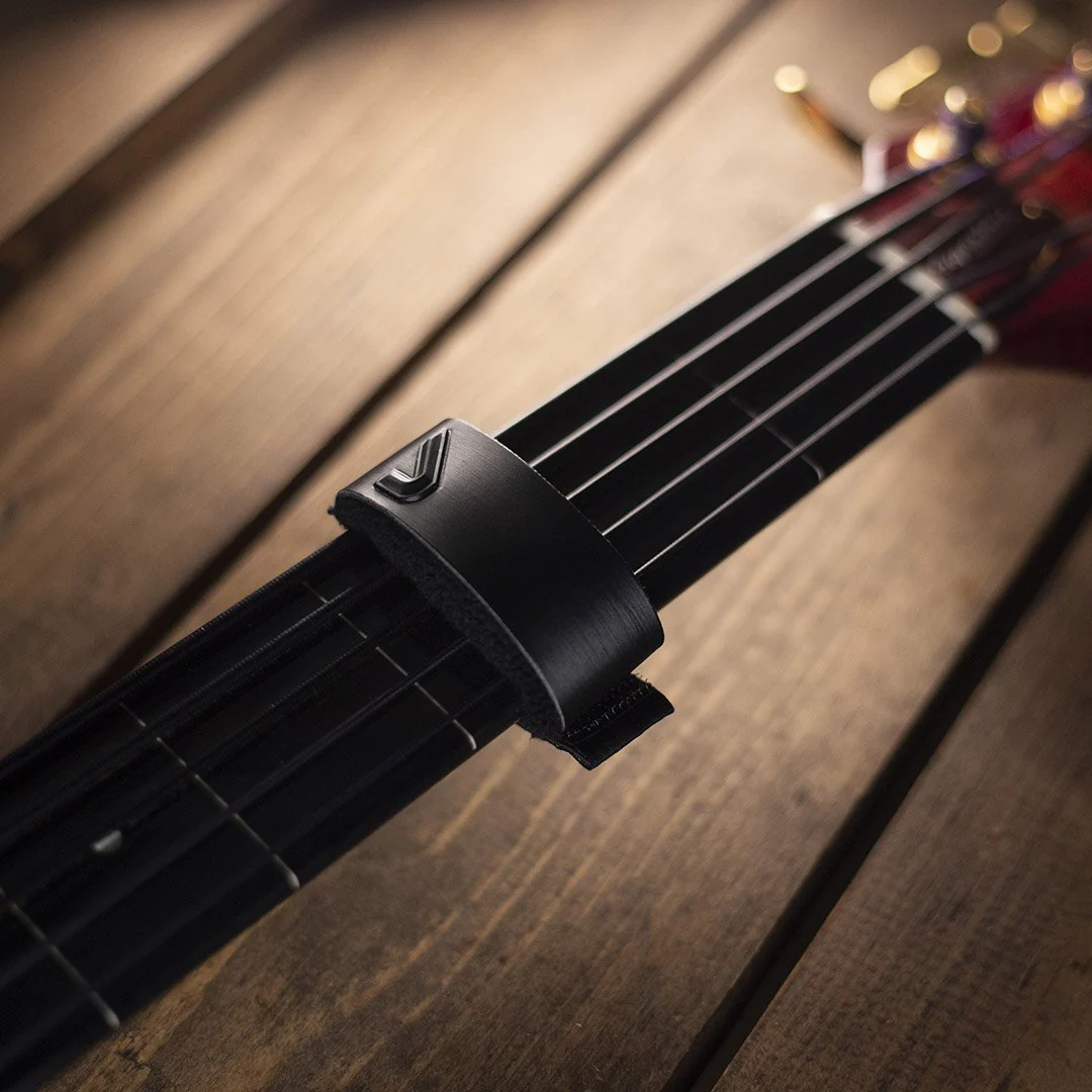 Gruv Gear FW1-STL-MD FretWrap Stealth, Medium, 5-String Bass, 7-String Guitar, Classical Guitar, Satin Black - Image 5