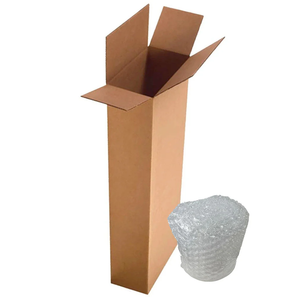 Easy Music Center GSB18752-BW25 Shipping Box Bundle for Bass Guitar, 18" x 7" x 52"