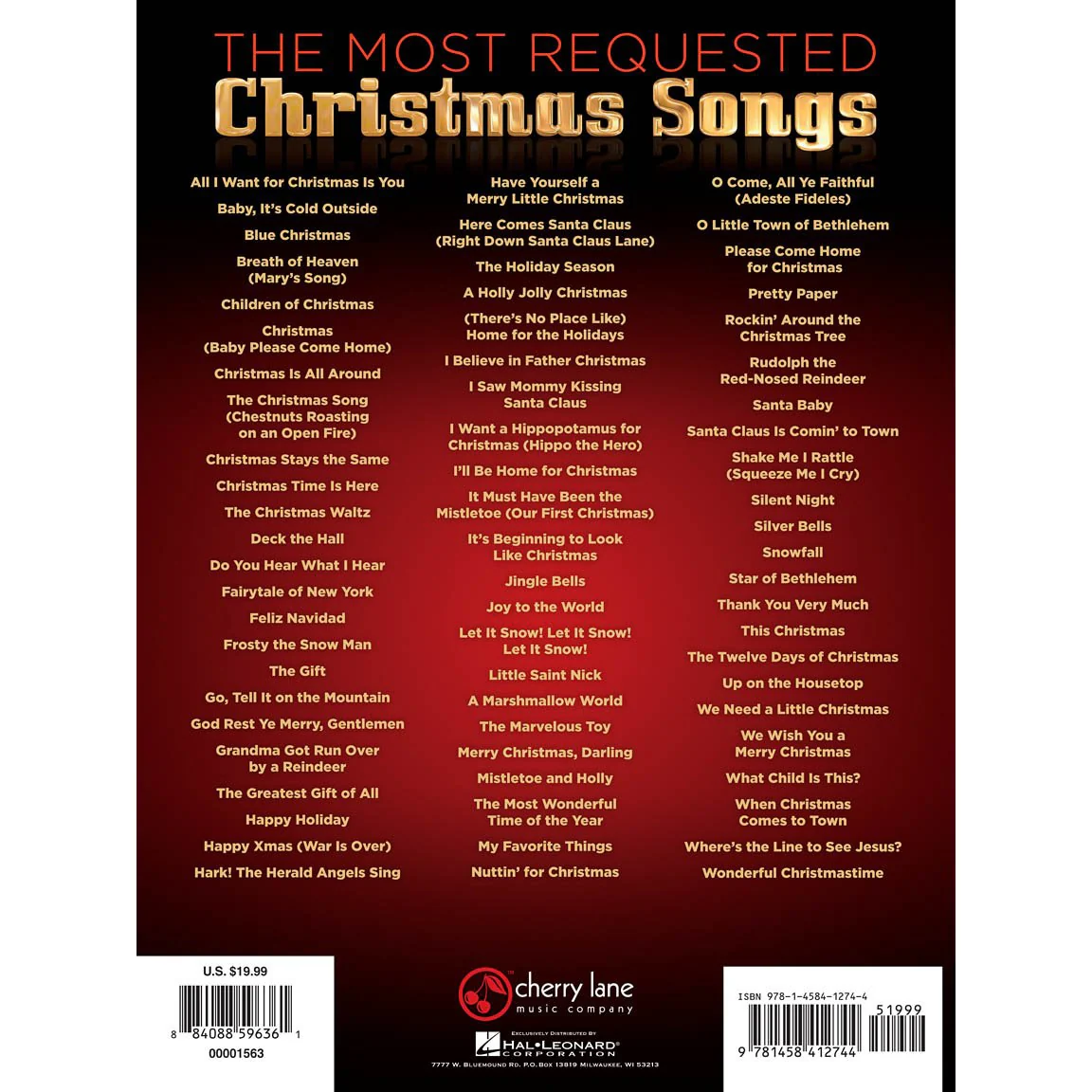 Hal Leonard HL00001563 The Most Requested Christmas Songs - Piano/Vocal/Guitar - Image 2