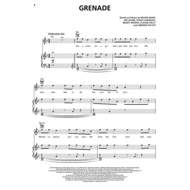 Hal Leonard HL00123121 Bruno Mars, Piano Play-Along - Image 2