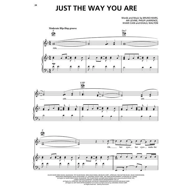 Hal Leonard HL00123121 Bruno Mars, Piano Play-Along - Image 3