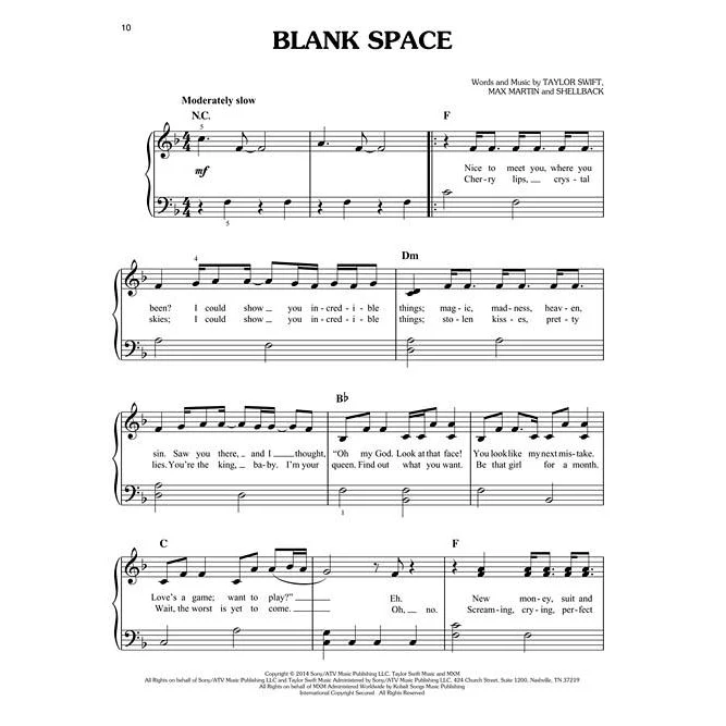Hal Leonard HL00142735 Taylor Swift Easy Piano Play-along Volume 19 - Image 3