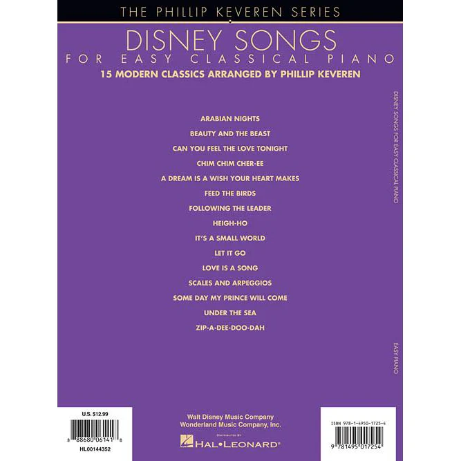 Hal Leonard HL00144352 Disney Songs For Easy Classical Piano Arr. Phillip Keveren - Image 2