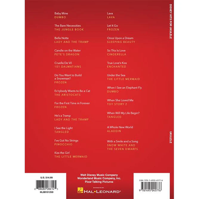 Hal Leonard HL00151250 Disney Hits For Ukulele - Image 2