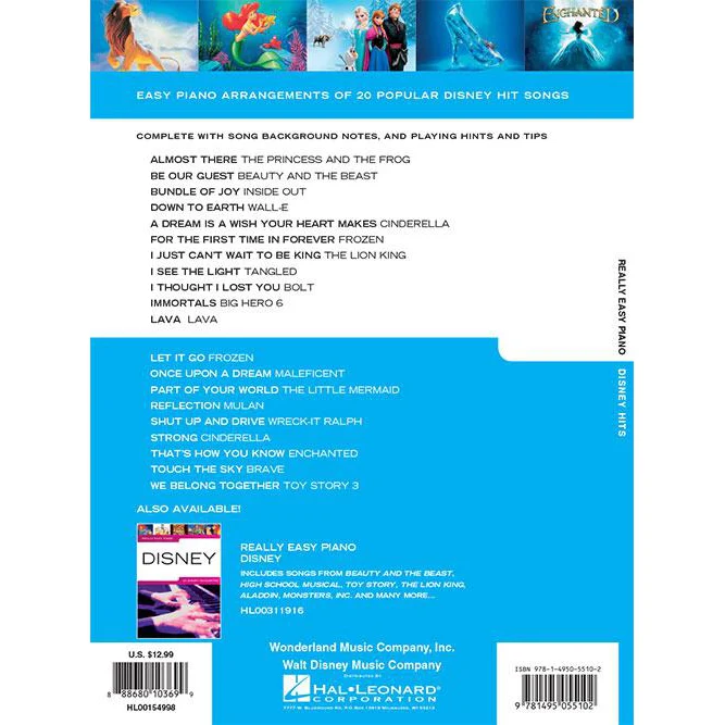 Hal Leonard HL00154998 Really Easy Piano  Disney Hits - Image 2