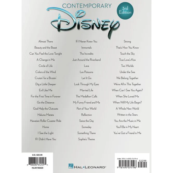 Hal Leonard HL00195620 Contemporary Disney 3rd Edition 50 Favorite Songs - Image 7