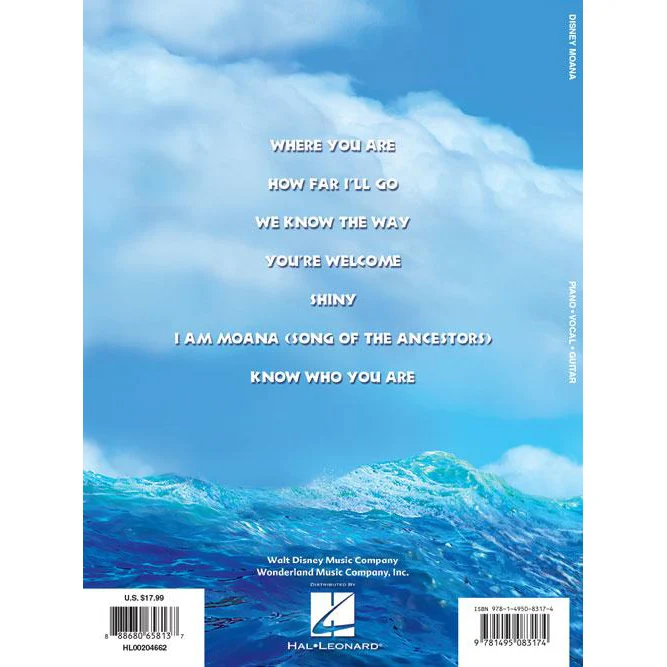 Hal Leonard HL00204662 Moana Music From The Motion Picture Soundtrack - Image 2