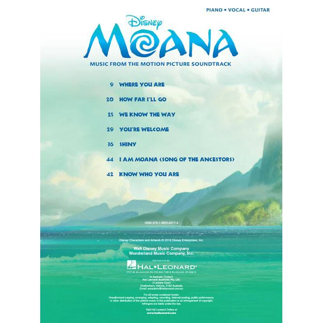 Hal Leonard HL00204662 Moana Music From The Motion Picture Soundtrack - Image 6