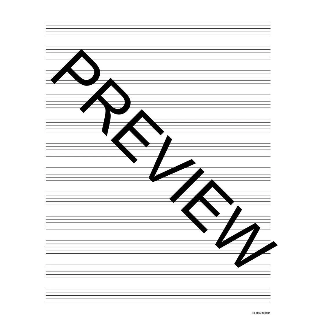 Hal Leonard HL00210001 Standard Manuscript Paper (Yellow Cover) - Image 2