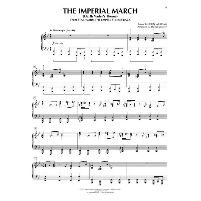 Hal Leonard HL00210445 Star Wars 12 Classics From A Galaxy Far, Far Away Piano/Keyboard - Image 6