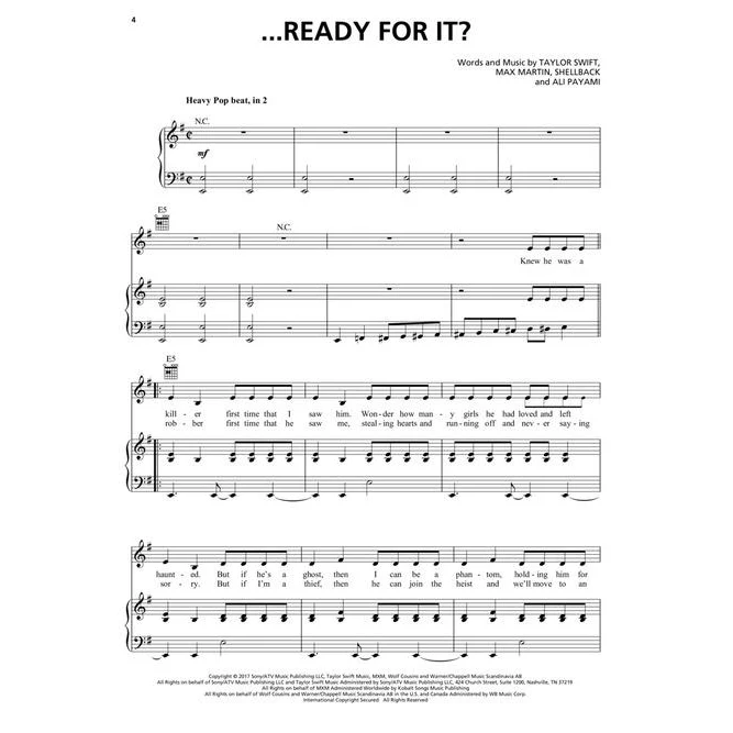 Hal Leonard HL00262694 Taylor Swift – Reputation - Image 4