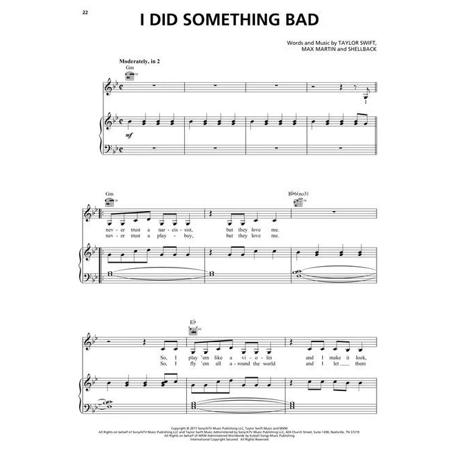 Hal Leonard HL00262694 Taylor Swift – Reputation - Image 6