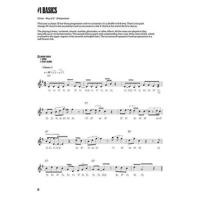 Hal Leonard HL00289620 Slow Blues Harmonica Lessons, Licks &amp; Backing Tracks - Image 4