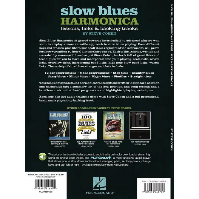 Hal Leonard HL00289620 Slow Blues Harmonica Lessons, Licks &amp; Backing Tracks - Image 7