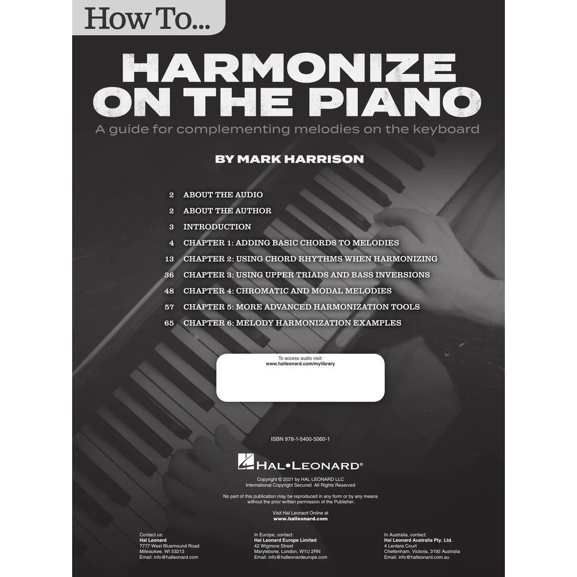 Hal Leonard HL00292957 How To Harmonize On The Piano - Image 2
