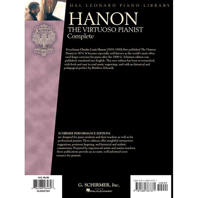 Hal Leonard HL00297081 Hanon: The Virtuoso Pianist Complete Book – New Edition - Piano - Keyboard - Image 2