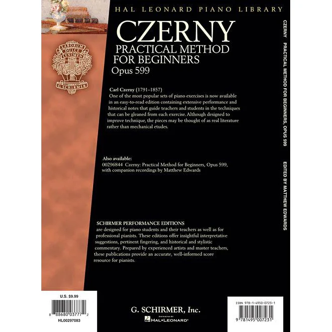 Hal Leonard HL00297083 Czerny – Practical Method For Beginners, Opus 599 - Piano - Keyboard - Image 2