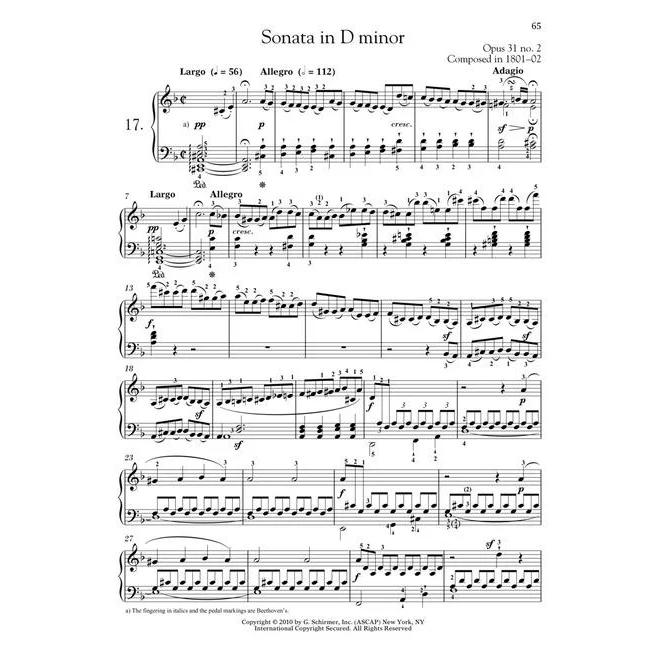 Hal Leonard HL00297114 Beethoven  Five Favorite Piano Sonatas Pathtique - Image 10