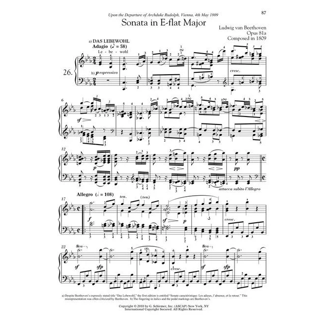 Hal Leonard HL00297114 Beethoven  Five Favorite Piano Sonatas Pathtique - Image 11