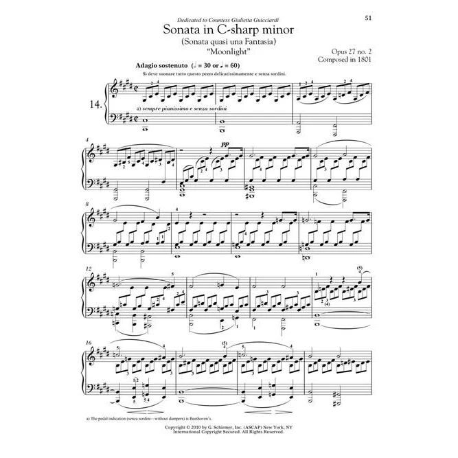 Hal Leonard HL00297114 Beethoven  Five Favorite Piano Sonatas Pathtique - Image 9